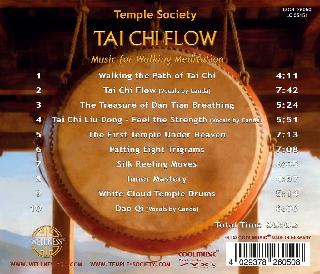 Song titles of Tai Chi Flow - Music for Walking Meditation by Temple Society